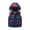 Blue, variant on 3-12T Kids Toddler Boys Girls Puffer Down Vest Baby Sleeveless Thick Jacket Waistcoat Zip up Cardigan Fleece Vest