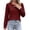 Wine, variant on Cilsoka Womens Long Sleeve Shirts Fall 2026 Crew Neck Dressy Casual Blouses Eyelet Tunic Tops Fashion Outfits Clothes
