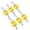 Yellow, variant on 6PCS Baseball Bag Hook for Fence Acrylic Board Dugout Organizers for Bat Bag
