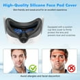 thumbnail image 5 of Rechale VR Silicone Case for Meta Quest 3S, Design Upgraded Accessories for Oculus Quest 3s, Face Cover, Controller Grips, Shell Cover, Lens Cover, Disposable Eye Cover(Blaze Blue), 5 of 9