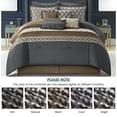 thumbnail image 3 of Juego de edredón LANCO MODERN LIFESTYLE King, gris y marrón, 10 piezas, 3 of 7