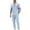 Light Blue, variant on MHOSTAFH Men's 2 Piece Sets Short Sleeve Button Down Shirts Long Pants Beach Outfits Summer Vacation Casual Clothes