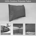 thumbnail image 3 of SNNROO Indoor/Outdoor Polyester Fabric Lumbar Pillow Cover  All-Weather Waterproof Rectangular Cushion Case for Patio Furniture 12” x 20”Set of 2-Yellow, 3 of 7