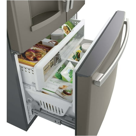 GE - 27.7 Cu. Ft. French Door Refrigerator - Slate