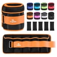 thumbnail image 1 of Par de pesas para tobillo Fragraim ajustables de 1 a 8 libras, color naranja, 1 of 6