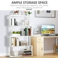 thumbnail image 4 of HOMCOM 5-Tiers Bookcase Z-Shape Storage Bookshelf Display with Metal Frame, 4 of 10