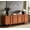 Cherry, variant on 65" Mid Century Modern TV Stand for 75" TV, Skeletal Lines & Wood Grain, Walnut