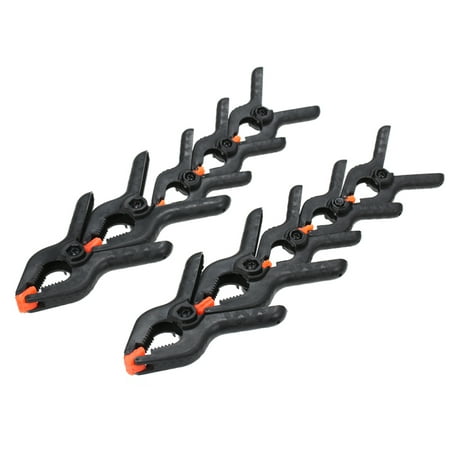 

Walmeck 10pcs Nylon Toggle A Clamp Spring Clamps Multifunctional Clip Tips DIY Tool Set for Photography Studio Plate DIY Lighting Background Woodworking Gluing 6*2 +4*3