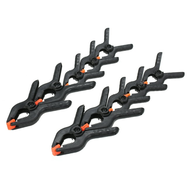 10pcs Nylon Bascule une Pince Pinces à Ressort Pinces Pinces à Clip Multifonctions Bricolage Ensemble d'Outils pour la Photographie Studio Plaque Bricolage Fond Collage de Travail du Bois 6 * 2 "+ 4 * 3"