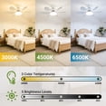 thumbnail image 7 of GUPUP Screw-in Ceiling Fans with Lights and Remote Control, 21" Socket Fan Light for Bedroom Patio Living Room, White, 7 of 7