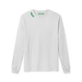 thumbnail image 2 of Daxton Premium Ohio Men Long Sleeves T Shirt Ultra Soft Medium Weight Cotton, White Tee Green Letters 1XL, 2 of 3