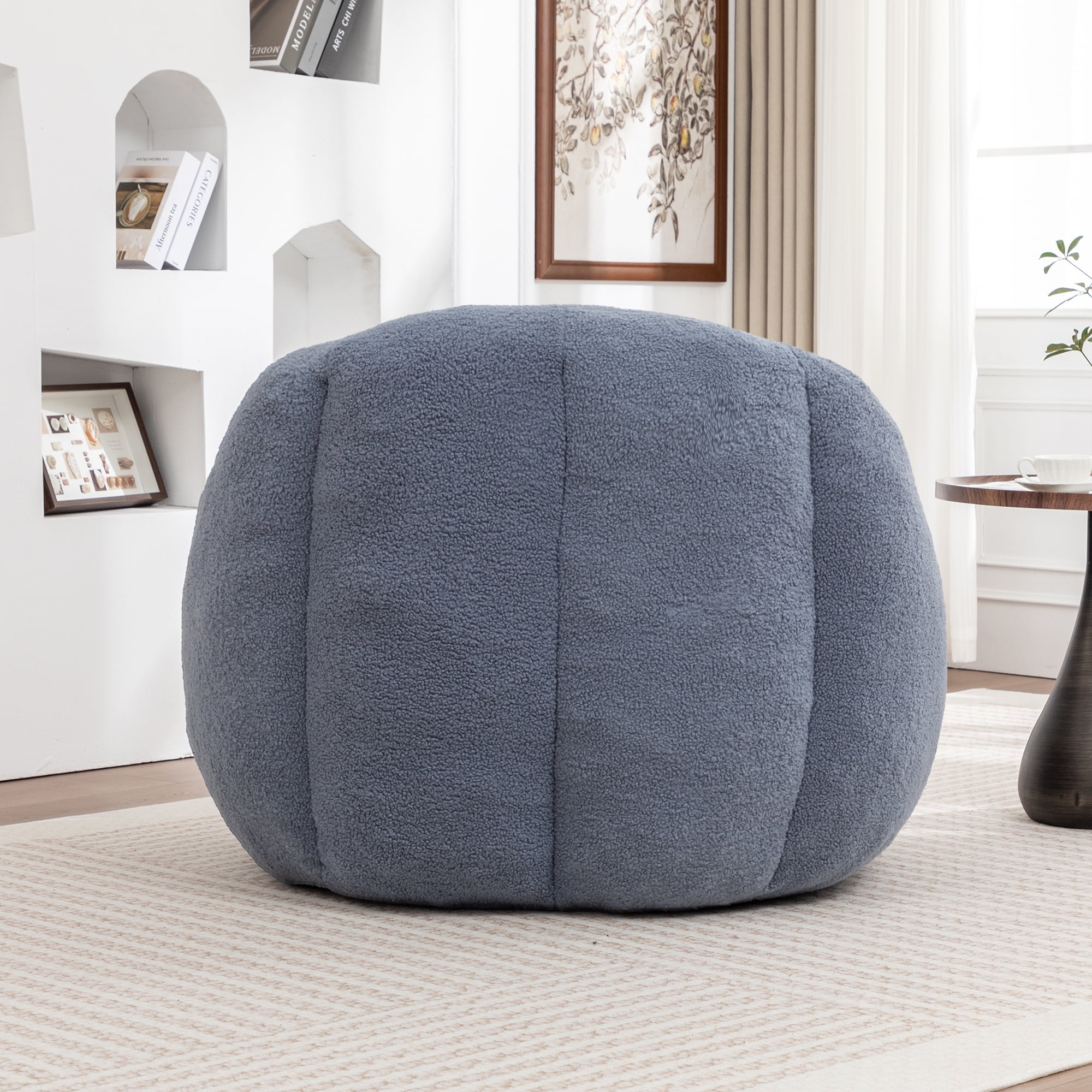 Jopath Bean Bag Chair for Adults and Kids,Oversized Bean Bag Sofa with Tufted Soft Stuffed Filling and High-Density Foam,Lazy Sofa Floor Sofa for Living Room Bedroom,Light Blue