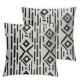 thumbnail image 2 of Jiayy  Boho Pillow Covers Bohemian Black Modern Geometric Diamond Print Decorative Throw Pillows Outdoor Pillowcase Square Farmhouse Cushion Case Decor for Couch Sofa Bed, 2 of 6