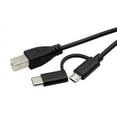 thumbnail image 4 of Cable OTG de teléfono inteligente a impresora, cable micro USB y tipo C a USB-B, cable de datos, 4 of 5