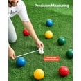 thumbnail image 5 of Family Bocce Ball Game Set 8 Large 100mm Resin Balls, Pallino, Carrying Case & Measuring Rope in 4 Bright Colors, 5 of 10