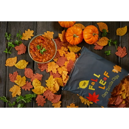 Tjs Fall Leaf Corn Tortilla Chips 14 Oz