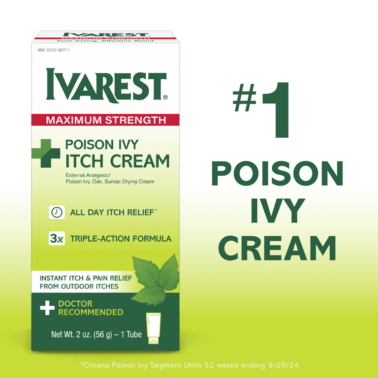 3 pack) Ivarest Poison Ivy Medicated Cream, Max Strength Relief