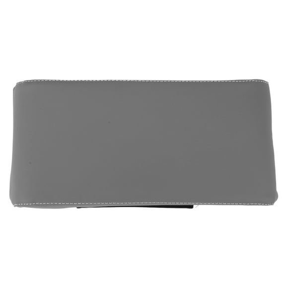 Unique Bargains Car Center Console Cover Center Console Cushion 12.6"x6.3"x1.97" Gray Nappa Leather Memory Foam