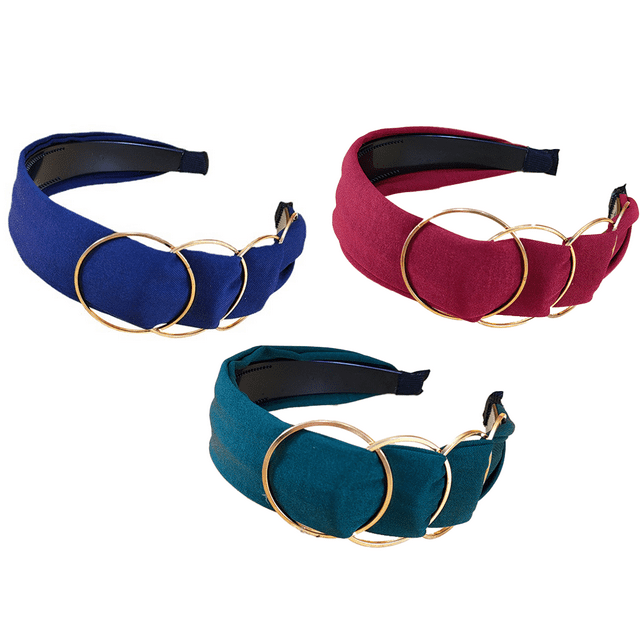 Diadema ancha anudada con lazo, diadema estilo anillo de Metal, diademas anchas, accesorios elásticos para el cabello