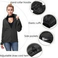 thumbnail image 4 of DODOING Men's and Women's Windbreaker Front-Zip Hooded Rain Jacket Ultra Thin Outdoor Packable Lightweight Windbreaker, 4 of 8
