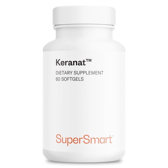 SuperSmart Keranat (Advanced Formula with Biotin) - Hair Supplement for Volume & Growth - Hair Loss Vitamins | Non-GMO & Gluten Free - 60 Softgels