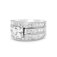thumbnail image 2 of TRIO Wedding Engagement Ring Set Princess Cut Three Bridal Rings for Women (5), 2 of 7