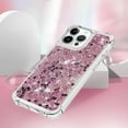 thumbnail image 5 of Case for iPhone 16 Pro Case Glitter Bling Liquid Cute Clear Phone Case,Floating Quicksand Shockproof Protective Bumper Soft TPU Cover for iPhone 16 Pro 6.3 inch Love Rose YB, 5 of 14
