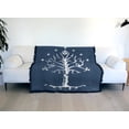 thumbnail image 6 of The Lord of The Rings Blanket, 50'x60' Tree of Gondor Woven Tapestry Cotton Blend Fringed Throw Blanket, 6 of 6