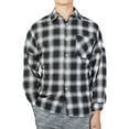 thumbnail image 6 of SAYFUT Men's Big and Tall Long Sleeve Plaid Fleece Shirt Button Down Plaid Flannel Shirt Workshirt, 6 of 8