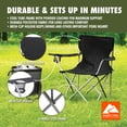 thumbnail image 4 of Ozark Trail Quad Folding Camp Chair with Cup Holder, Black, 4 of 15