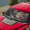 thumbnail image 5 of Xixirimido Car Windshield Sun Shade Sun Visor for Front Window Sunshade Block UV Rays Universal Fit Truck SUV Van Auto Accessories, American Flag Wolf Leaves, 5 of 8