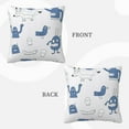 thumbnail image 3 of ZICANCN Alien Monster Cartoon Doodle Decorative Throw Pillow Covers, Bed Couch Sofa Decorative Knit Pillow Covers for Living Room Farmhouse 24"x24", 3 of 8