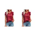 thumbnail image 1 of Guardurnaity Camiseta de mujer con cuello redondo, camisa informal transpirable, blusa, ropa Type2 NO2, 1 of 6