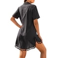 thumbnail image 2 of Shine Up Women Cover-up Shirt Tassel Swimsuit Beach Swimwear Summer Bathing Suit Dress, 2 of 4