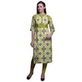 thumbnail image 1 of Bimba Viscose Santoon Kurta Printed Women Straight Kurti Summer Clothing, 1 of 5