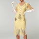 thumbnail image 2 of Vestido de Manga Corta para las Mujeres Sexy Cuello en V Lentejuelas Y Detalle Bornilla Color Sólido, Poliéster Elegante para Fiesta Y Vestir de Noche, 2 of 3