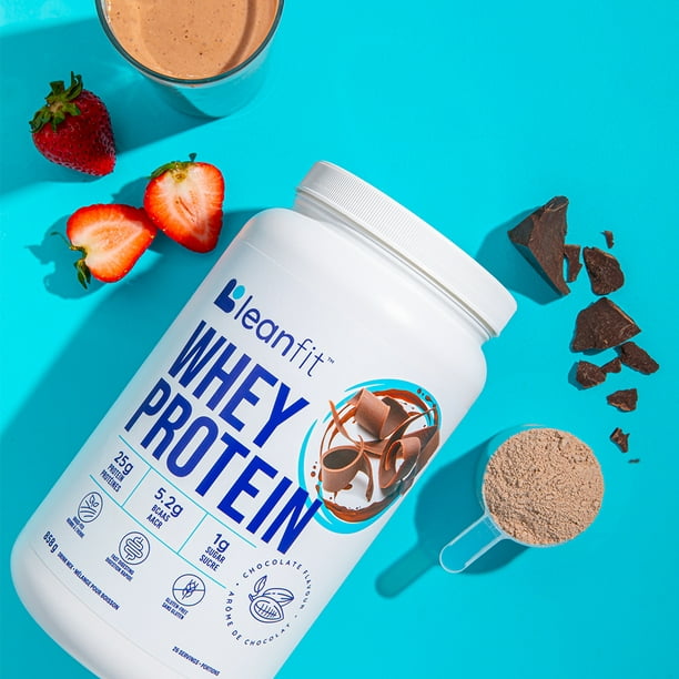 LeanFit® Grass-fed Whey Protein Powder, Natural Chocolate, Gluten