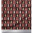 thumbnail image 1 of Soimoi Poly Georgette Fabric Text & Bunny Animal Printed Craft Fabric by the Yard 52 Inch Wide, 1 of 3