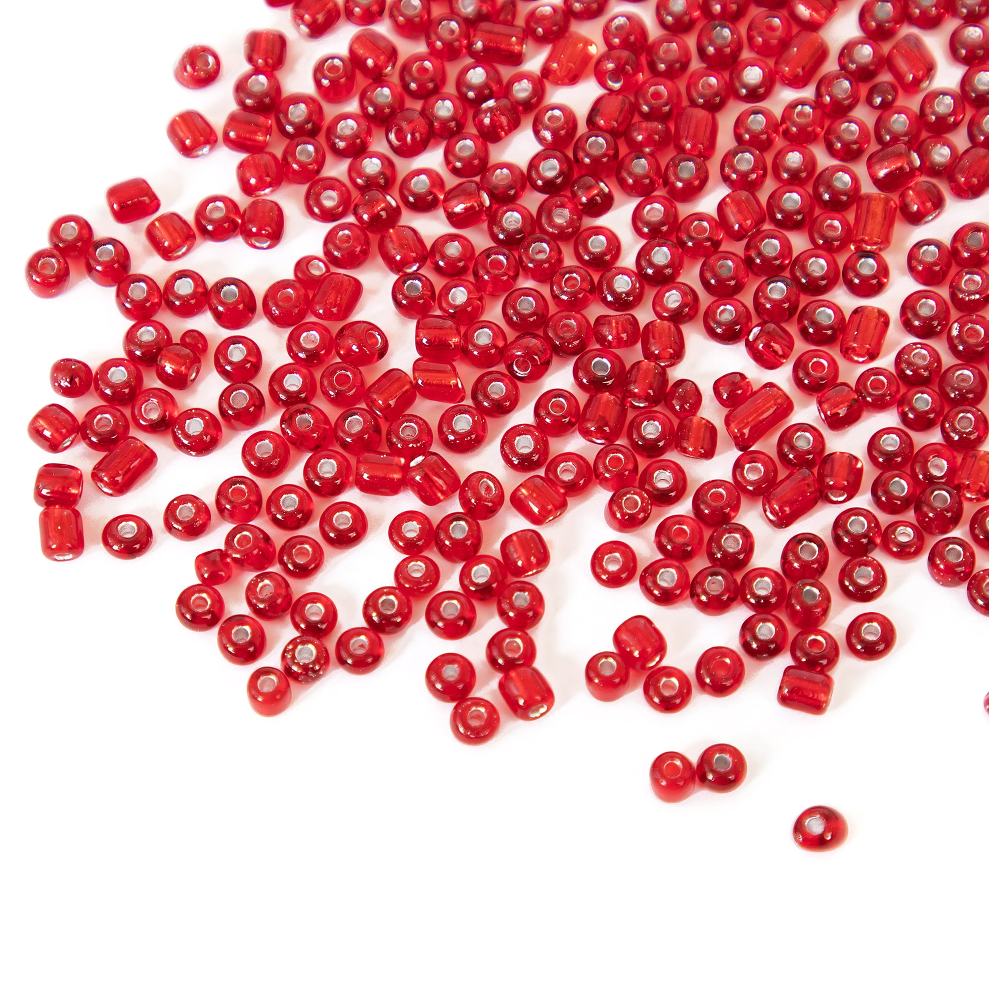 CousinDIY Mini Red E-Bead Pack – Solid Red Seed Beads for Jewelry Making, Bracelet Crafts, Beading Projects & DIY Creations