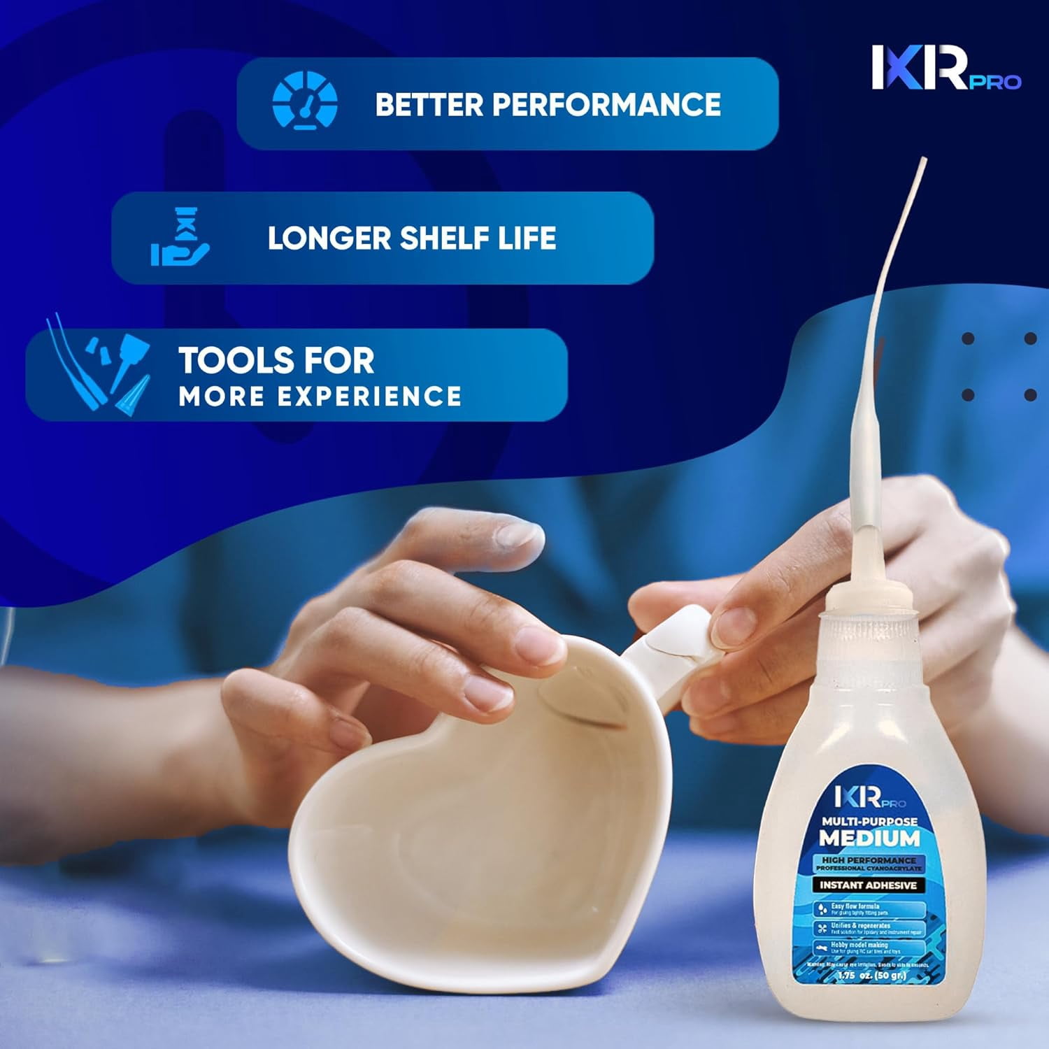 Ixirpro CA Glue & Accelerator Kit - 36 x 1.75 oz (Thin, Medium, Thick) + 16.9 oz Fast Drying&nbsp;Accelerator