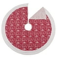 thumbnail image 2 of SARO  72 in. Round Red Ho Ho Ho Christmas Tree Skirt, 2 of 3