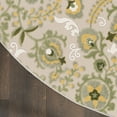 thumbnail image 5 of Nourison Aloha Indoor/Outdoor Ivory Green 5'3" x Round Area Rug (5 Round), 5 of 9