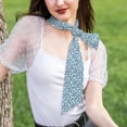 thumbnail image 4 of Wukai Winter Knit Hat and Socks Print Hair Scarf for Women Fashion Silky Satin Headscarf Wrap Breathable Lightweight Neck Scarves For Handbag Accessories, 4 of 6