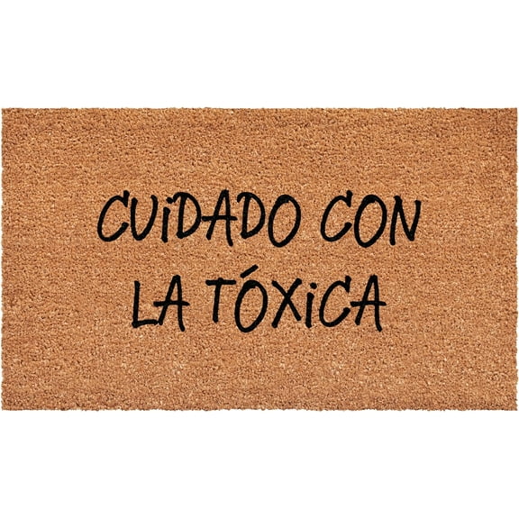 Calloway Mills 113441729 Cuidado Con La Toxica Spanish Doormat 17" x 29"