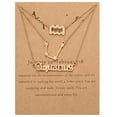 thumbnail image 4 of Tendencias de moda 12 constelaciones letras símbolo diamante collar tarjeta de deseos collar joyería, 4 of 6