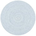 thumbnail image 2 of SAFAVIEH Braided Geraldine Checkered Polyester Reversible Area Rug, Blue/Ivory, 5' x 5' Round, 2 of 7