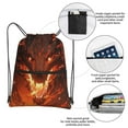 thumbnail image 3 of Vsdgher Magma Fire Black Dragon Drawstring Backpack Water Resistant String Bag Sports Sackpack Gym Sack for Men Women, 3 of 6