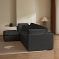 thumbnail image 6 of CARZZI LIFE Cloud Couch – Boneless Modular Sectional Sofa with Ottoman, Oversized Sectional Couches for Living Room, Deep Seat, Soft Chenille Fabric, Modern L-Shaped Lounge,U-Shaped Sectionals,Gray, 6 of 10