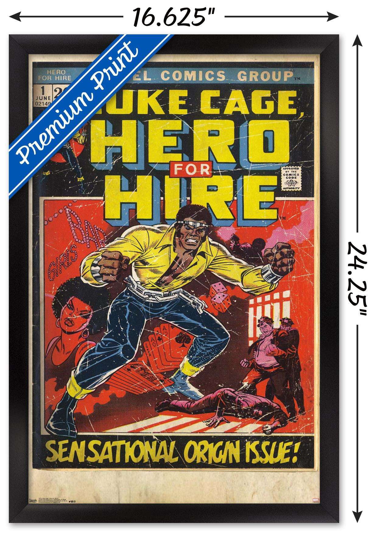 Marvel Comics - Luke Cage - Hero for Hire Cover #1 Wall Poster, 14.725" x 22.375", Framed