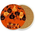 thumbnail image 2 of Coolnut Happy Halloween Round Cup Coaster with Ceramic Stone and Cork Base 1PCS, Absorbent Cup Mats, Cup Protection Mat for Home, Kitchen and Bar Home Decor Gifts, 2 of 6